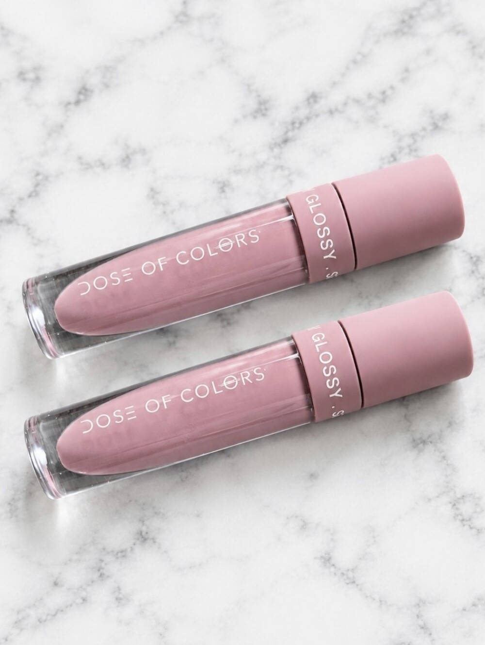 2 x Dose Of Colors STONE Stay Glossy Lip Gloss .16 oz. ea Full Size NWOB!